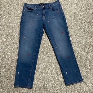 Gap woman's embroidered girlfriend jeans